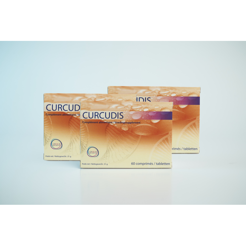 Pack 3 boîtes Curcudis Longévie – curcuma biodisponible pour confort articulaire et mobilité durable
