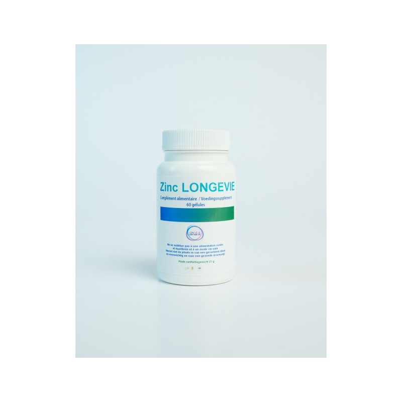 ZINC LONGEVIE - Pot de 60 gélules -