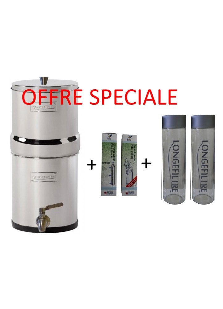 LONGEFILTRE MAXINOX + 2 JEUX DE FILTRES ULTRASTERASYL + 2 BOUTEILLES 