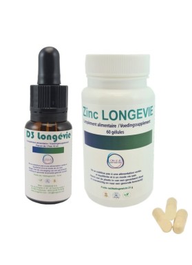 DuoPack D3 (flacon de 15 ml) + Zinc (pot de 60 gélules)