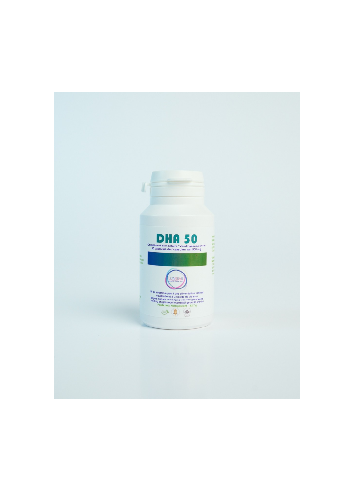 DHA 50 Longévie – oméga-3 concentré pour cerveau, cœur et vision nette