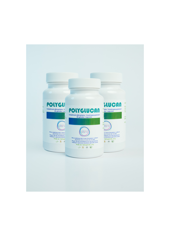 Pack 3 boîtes Polyglucan Longévie – soutien immunitaire naturel et défenses renforcées sur la durée