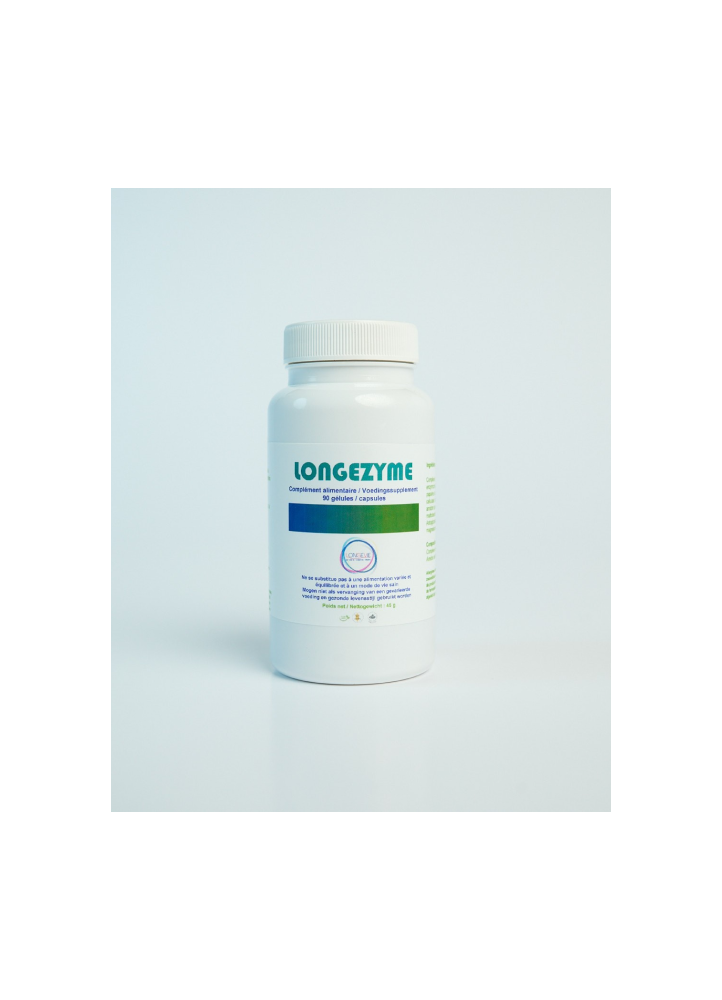 Longezyme Longévie – complexe d’enzymes digestives pour confort intestinal