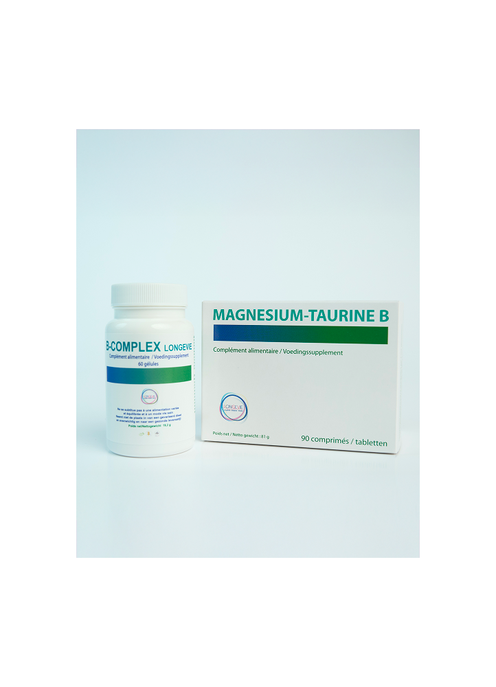 Pack B-Complex & Magnésium Taurine B Longévie – énergie, équilibre nerveux et résistance au stress