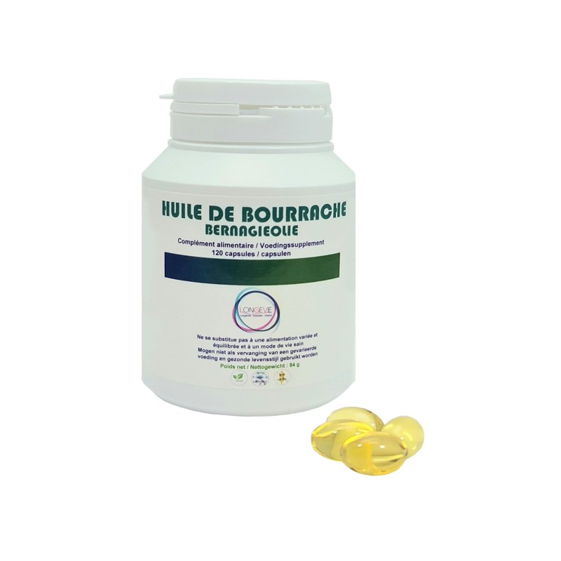 HUILE DE BOURRACHE - Pot de 120 Capsules