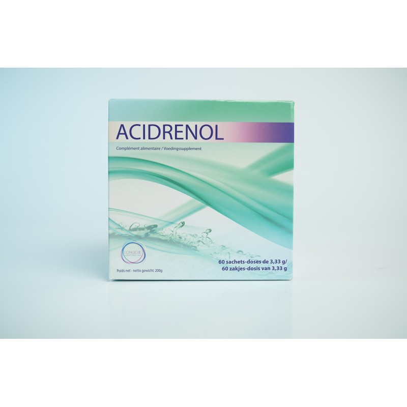 Complément anti-fatigue et anti-douleurs liées à l’acidité – ACIDRENOL Longévie