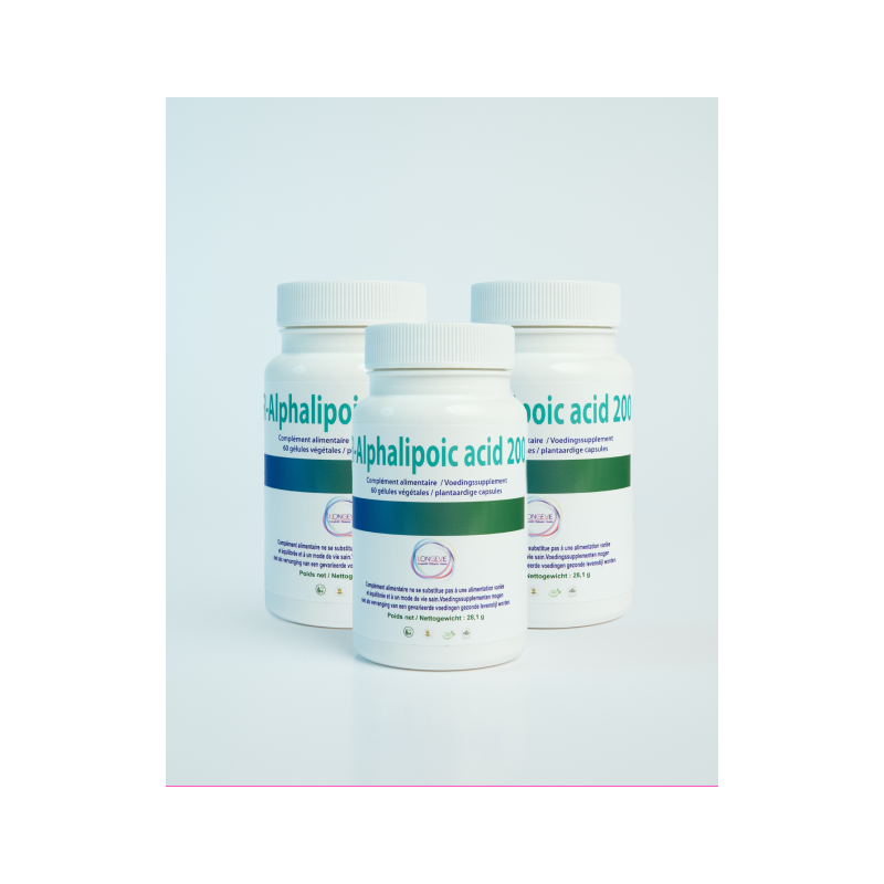 R-ALPHALIPOIC ACID 200 - Lot de 3 pots de 60 gélules -